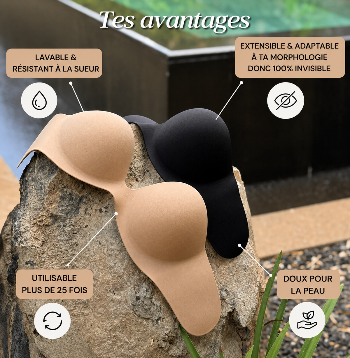 Soutien-gorge adhésif push-up sans bretelles™
