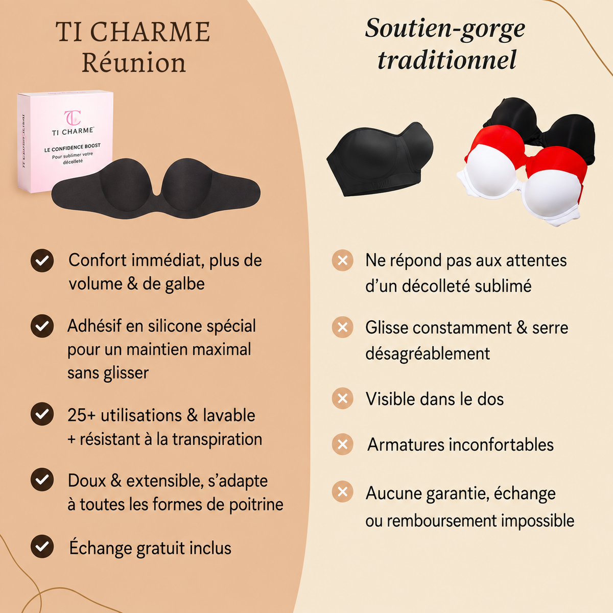 Soutien-gorge adhésif push-up sans bretelles™